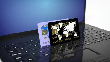 İki kredi kartları pc keyboardq
