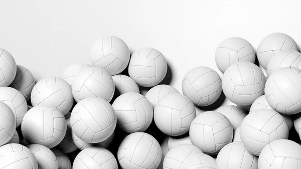 3D rendering volleyballs ob witte achtergrond — Stockfoto