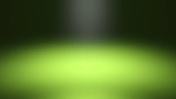 Green blurred spotlight, dark abstract background — Stock Photo, Image