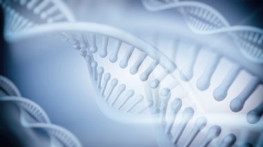 DNA çift sarmalı arka plan. 3D render