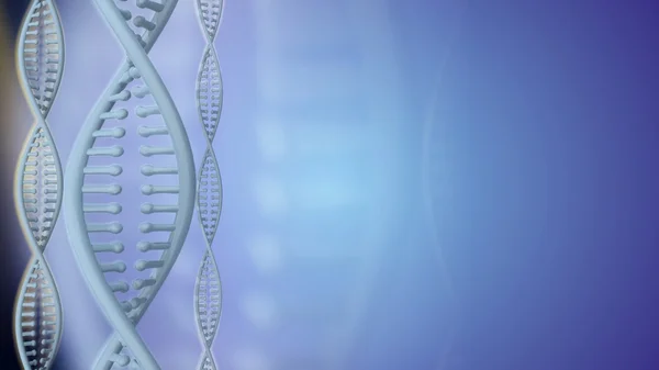Abstraktní pozadí dvojité šroubovice DNA. 3D vykreslování — Stock fotografie