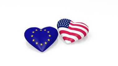 3D render ABD ve AB ilişkileri