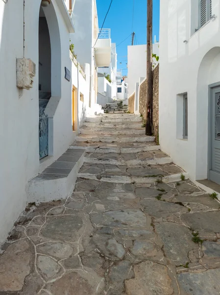 Isla Sifnos Pueblo Apollonia Destino Verano Grecia Arquitectura Tradicional Las —  Fotos de Stock