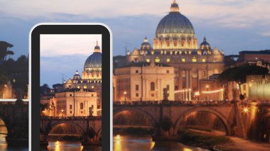 Tablet, Roma İtalya'nın fotoğrafını smartphone 