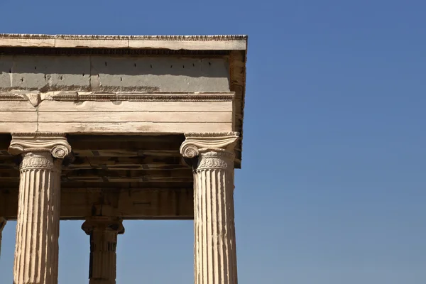 Ruins isolated on blue sky with copy-space — Stock Photo, Image