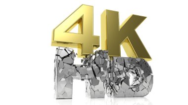 3d 4k altın ve gümüş izole Hd sembolleri kırık 
