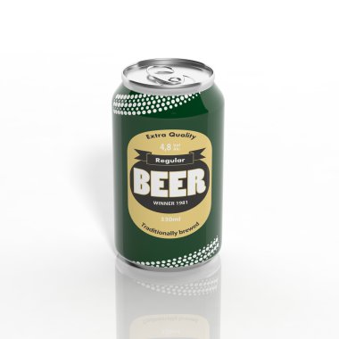 3D bira izole üzerinde beyaz olabilir