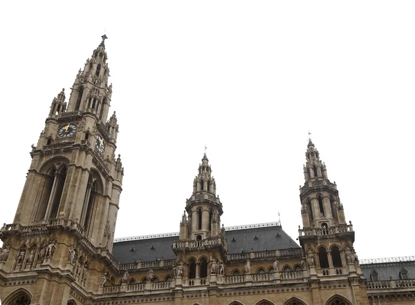 Rathausplatz Rathaus rådhuset Wien isolerade — Stockfoto