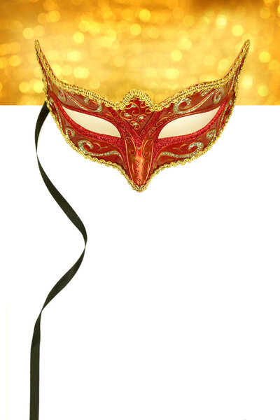 Винтажная карнавальная маска с копировальным пространством

