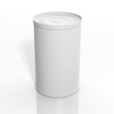 3d boş can mockup beyaz izole