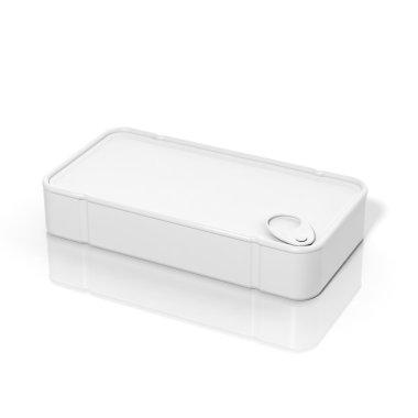 3D boş metalik beyaz izole mockup olabilir