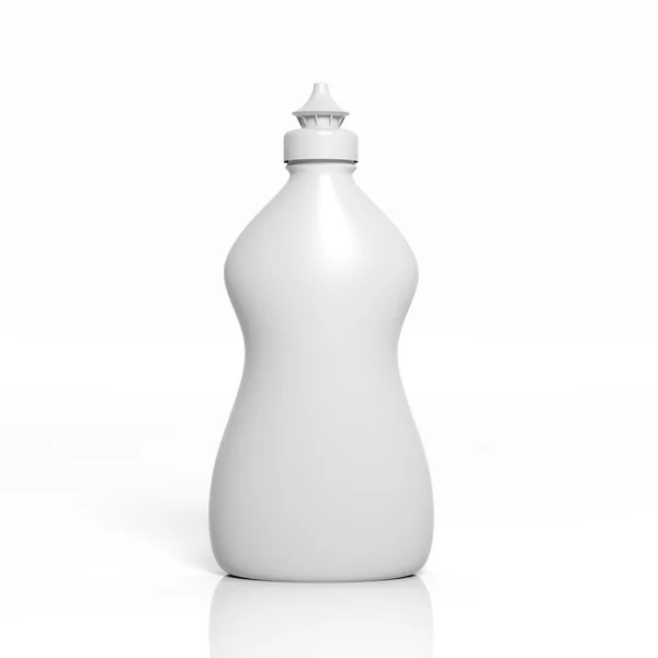 3D mockup μπουκάλι κενό οικιακό προϊόν απομονωθεί σε λευκό — Φωτογραφία Αρχείου