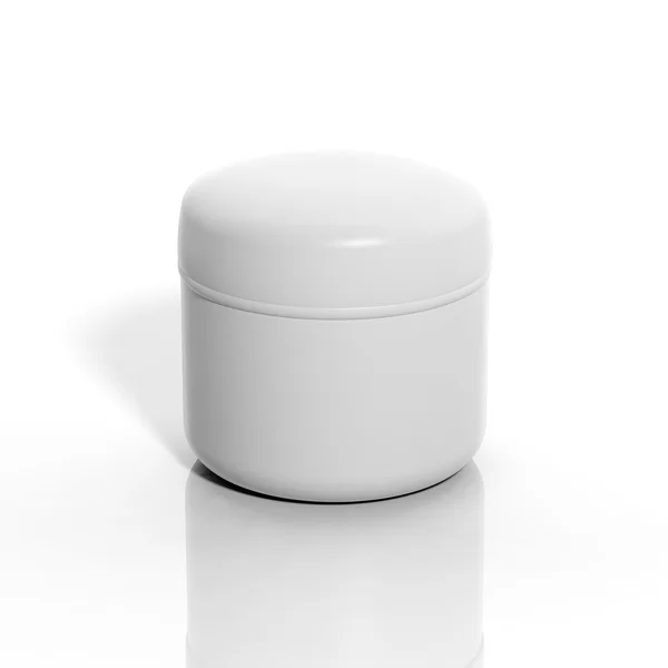 3D branco beleza cuidado produto recipiente mockup isolado no branco — Fotografia de Stock