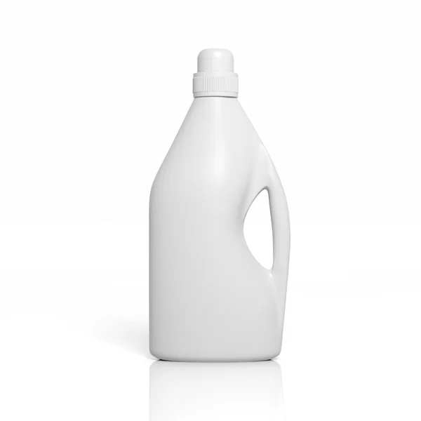 3D mockup garrafa de detergente em branco isolado em branco — Fotografia de Stock