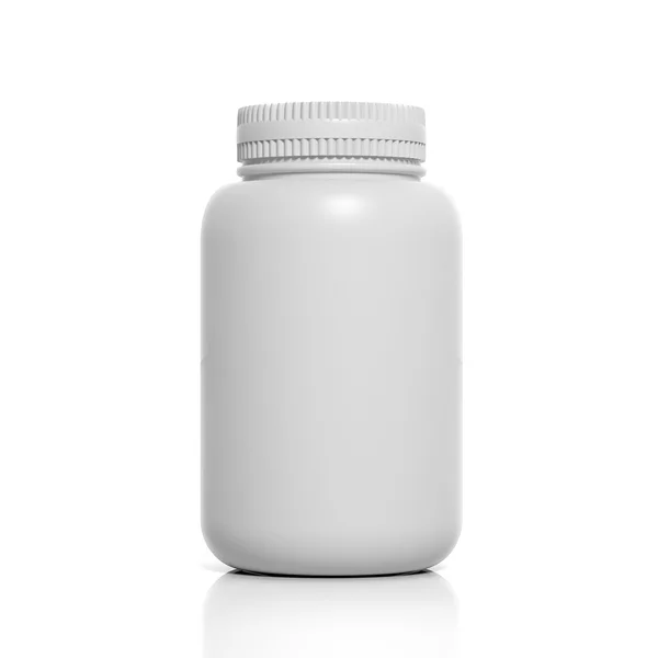 3D пустой макет бутылки продукта изолирован на белом — стоковое фото