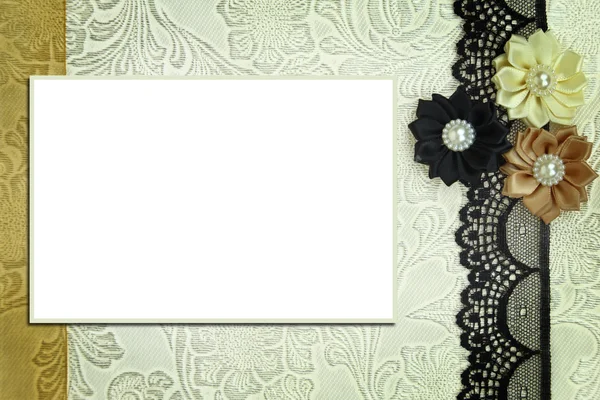 Decorative template with photo frame. Scrapbook, photobook concept — Stock Photo, Image