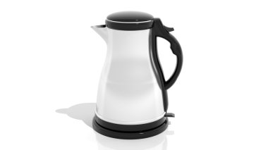 Elektrik ısıtıcısı beyaz arkaplanda izole edildi