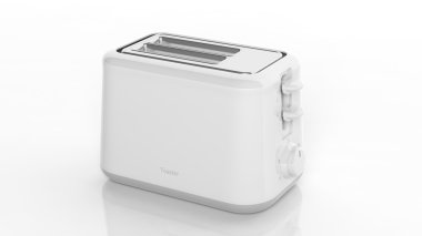 tost makinesi beyaz arkaplanda izole edildi