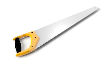 Beyaz arka plan üzerinde izole testere