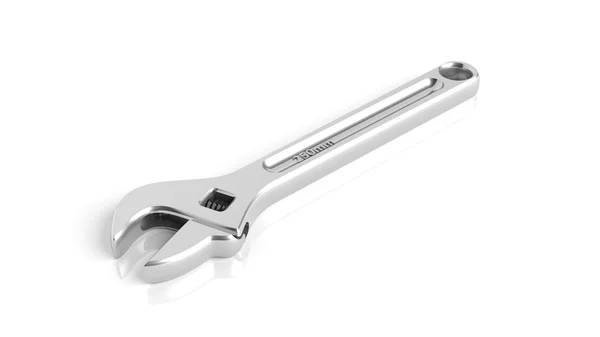 Adjustable wrench, isolated on white background — Stock Photo, Image