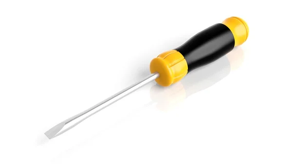 Screwdriver tool, isolated on white background — Stock Photo, Image