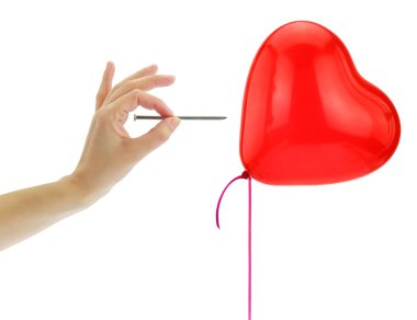 Tırnak hakkında beyaz izole kalp balon pop