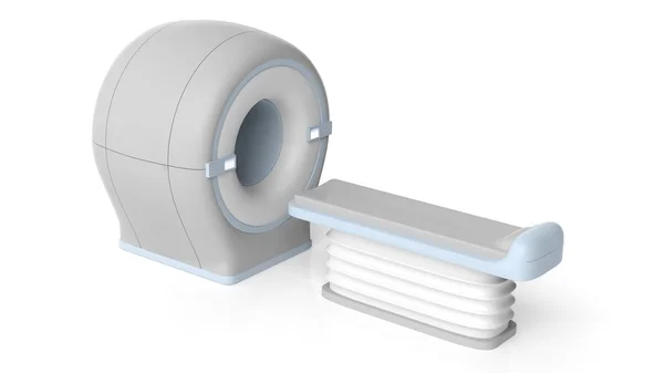 Imagem 3D scanner de ressonância magnética, isolado em fundo branco — Fotografia de Stock