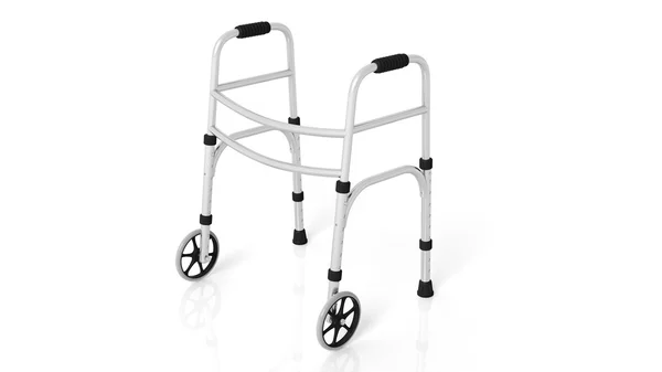 Rolling walker isolato su sfondo bianco — Foto Stock