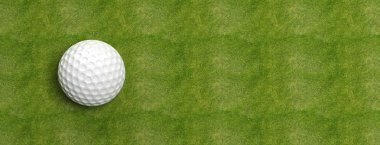 Golf topu yeşil çim afiş