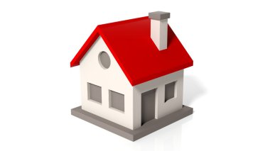 beyaz arkaplanda izole edilmiş ev modeli