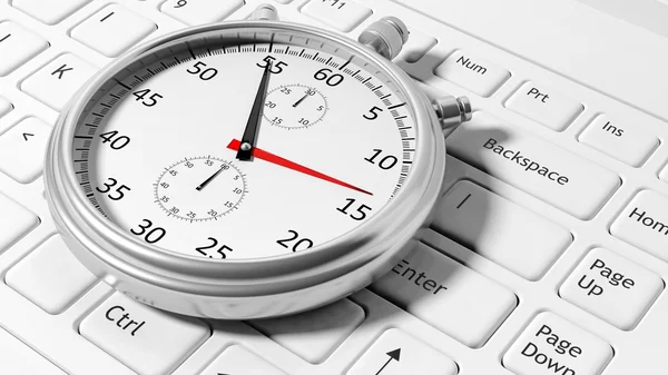 Gümüş Chronometre beyaz dizüstü klavye