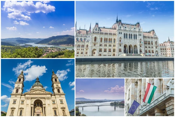 Budapest Hungary sightseeing collage — Stock Photo, Image