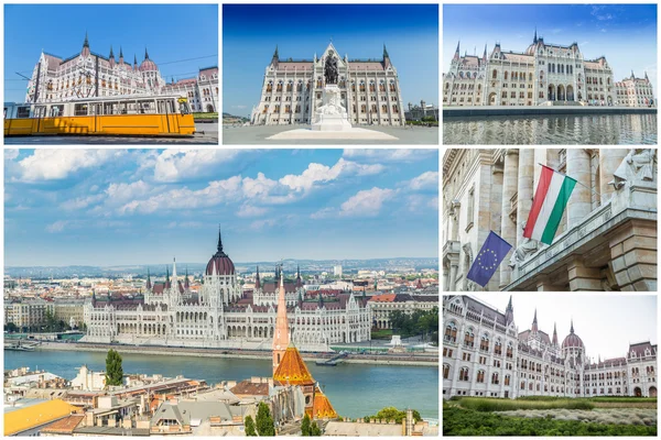 Budapest Hungary sightseeing collage — Stock Photo, Image