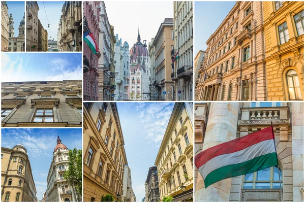 Budapest Hungary sightseeing collage — Stock Photo, Image