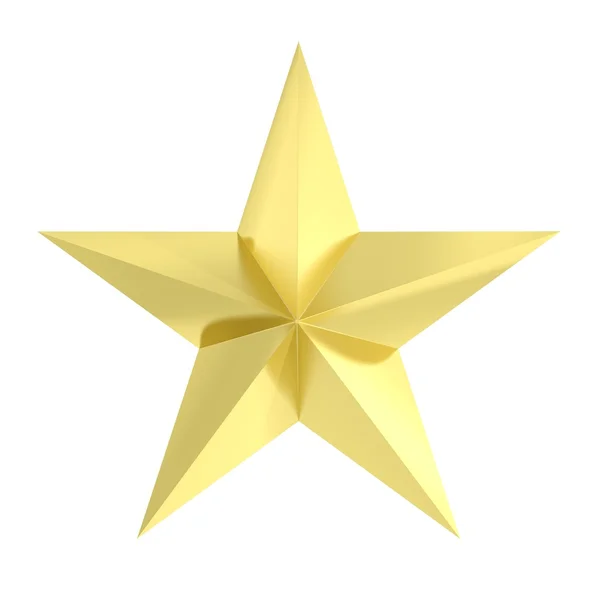 Zlatá hvězda ikona, izolovaných na bílém pozadí — Stock fotografie