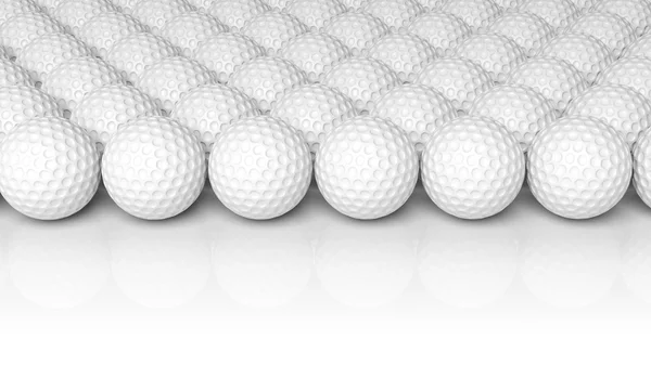 Golfballen, geïsoleerd op witte achtergrond — Stockfoto