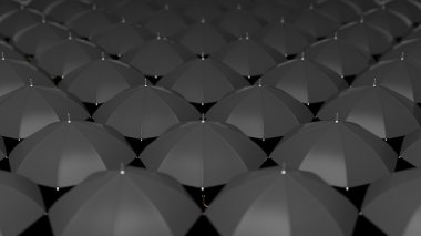 Klasik büyük siyah şemsiye en fazla arka plan, Merkezi odak.