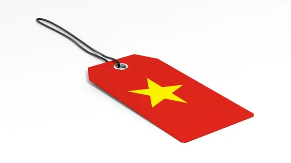 Made in Vietnam price tag with national flag, isolated on white background. — Stock Photo, Image