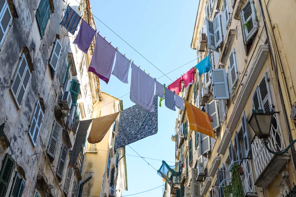 Ruas da cidade de Corfu, Grécia — Fotografia de Stock