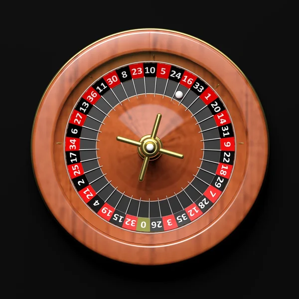 Roulette wheel on black background — Stock Photo, Image