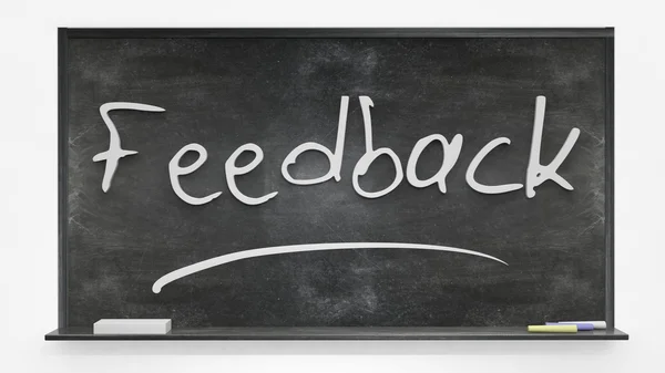 "Feedback" auf Tafel geschrieben — Stockfoto