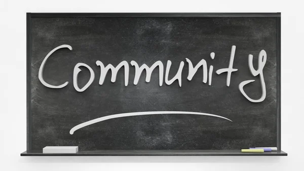 Community written on blackboard — Stock Photo, Image