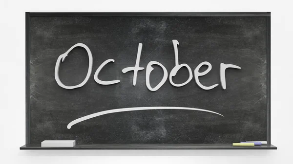 October written on blackboard — Stock Photo, Image