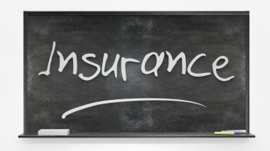 Yazı tahtası üzerinde yazılı sigorta