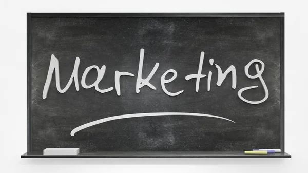 Marketing scritto sulla lavagna — Foto Stock