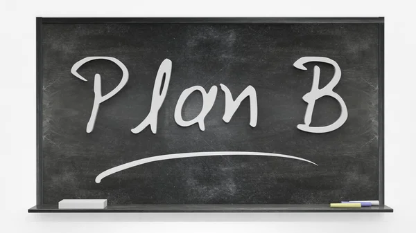 Plano B escrito em quadro negro — Fotografia de Stock