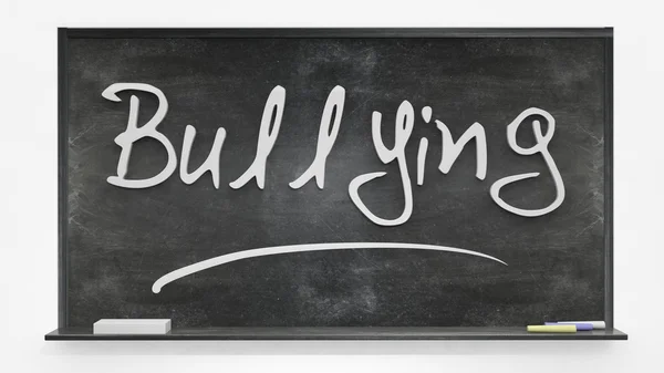 Bullying escrito no quadro negro — Fotografia de Stock