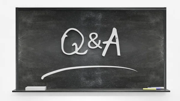 Q&A written on blackboard — Stock Photo, Image