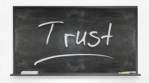 Trust written on blackboard — Stock Photo, Image