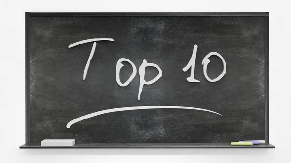 Top 10 escrito en pizarra — Foto de Stock